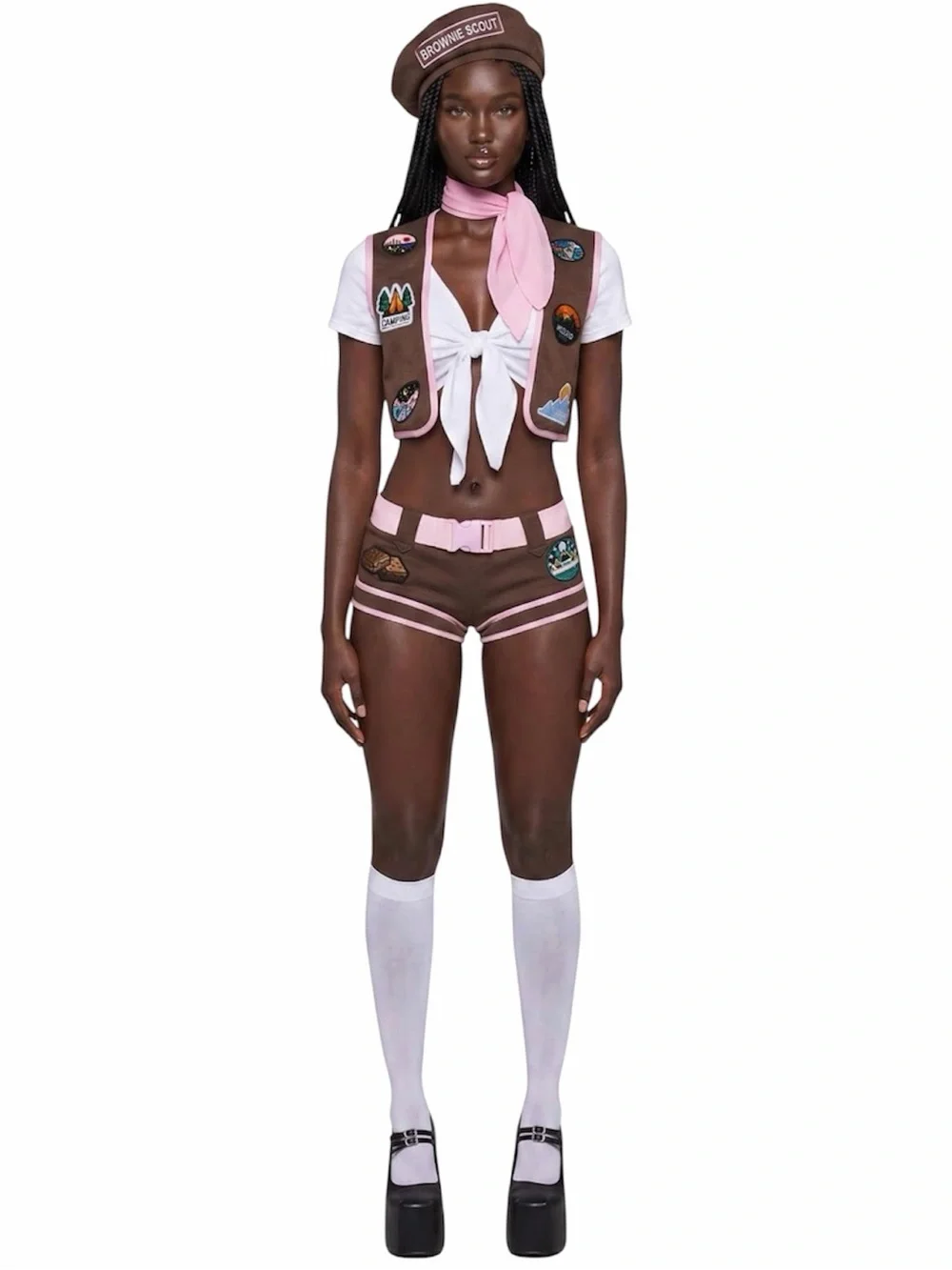 NWT Dolls Kill Trickz N' Treatz Adventure Brownie Scout Costume LARGE (Medium)